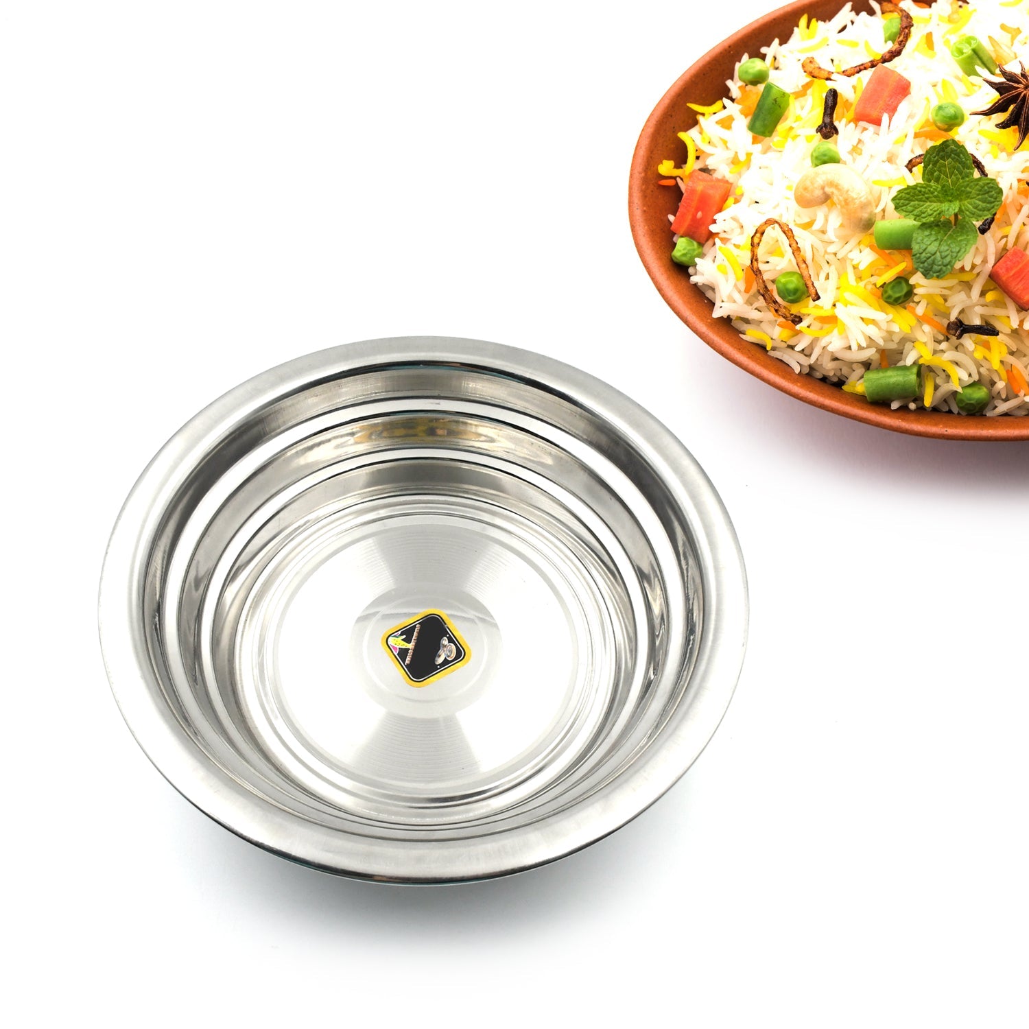 3348 Multipurpose Stainless Steel Bowl/ Plate Stainless Steel Snacks Serving Bowl/Plate| Set of 1 Small Bowl/Plate| 20 cm| Design Steel Plate| Steel Deep Plate Breakfast Serving Plate| Steel Halwa Plate For Kitchen Tool (1 Pc) 3348 Multipurpose Stainless Steel Bowl/ Plate Stainless Steel Snacks Serving Bowl/Plate| Set of 1 Small Bowl/Plate| 20 cm| Design Steel Plate| Steel Deep Plate Breakfast Serving Plate| Steel Halwa Plate For Kitchen Tool (1 Pc)